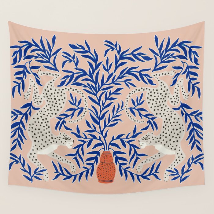 Leopard Vase Wall Tapestry Gallery Image 4