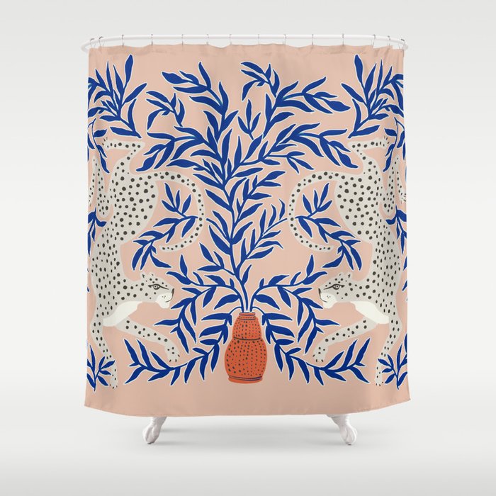 Leopard Vase Shower Curtain Gallery Image 1