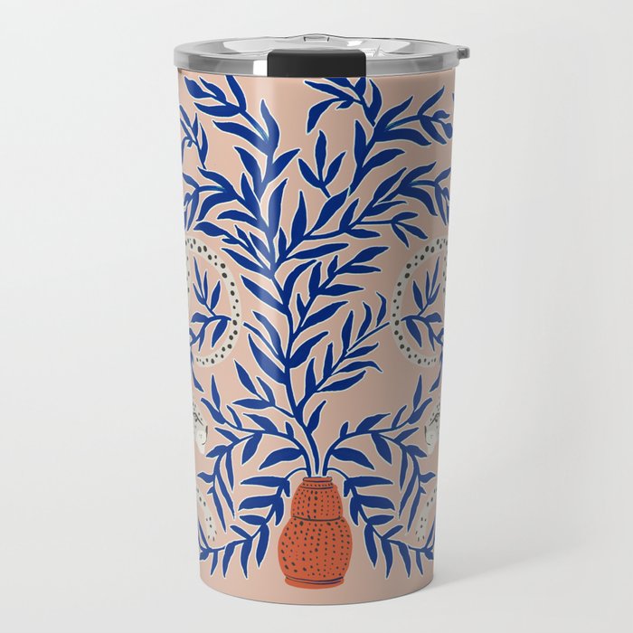 Leopard Vase Travel Mug Gallery Image 1
