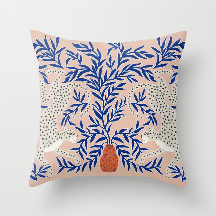 Leopard Vase Throw Pillow Gallery Image 1