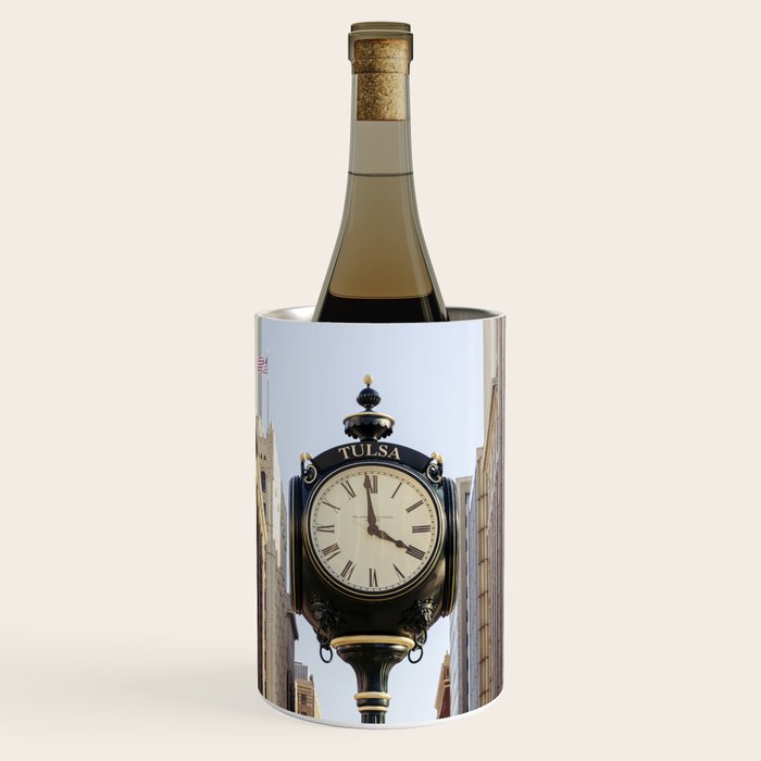 Downtown Tulsa Oklahoma Photography x Tulsa Centennial Clock  Wine Chiller Gallery Image 1