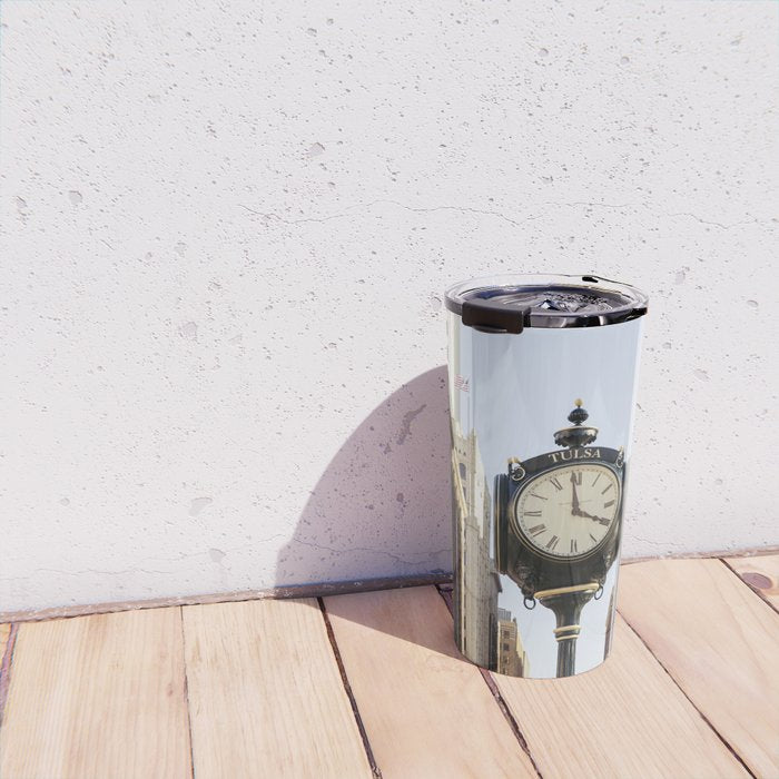 Downtown Tulsa Oklahoma Photography x Tulsa Centennial Clock  Travel Mug Gallery Image 4