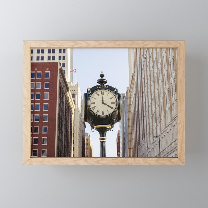 Downtown Tulsa Oklahoma Photography x Tulsa Centennial Clock  Mini Art Print Gallery Image 1