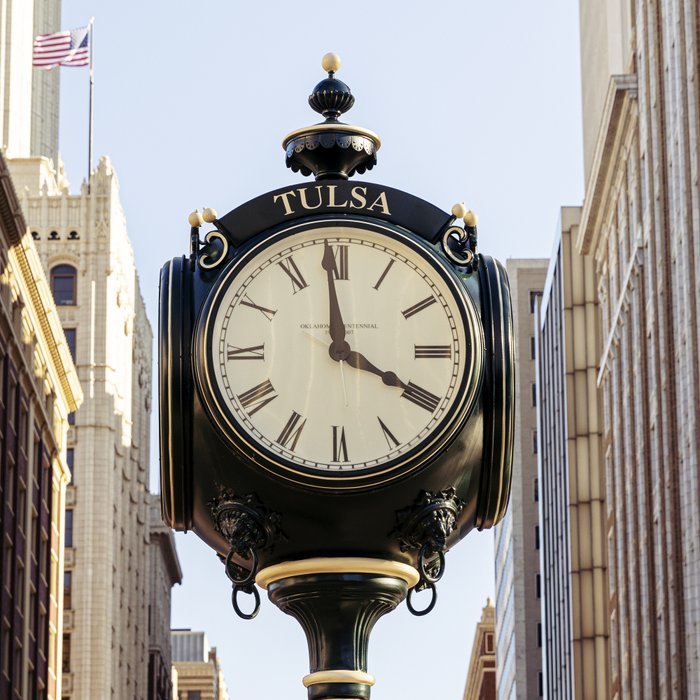 Downtown Tulsa Oklahoma Photography x Tulsa Centennial Clock  Coffee Mug Gallery Image 2