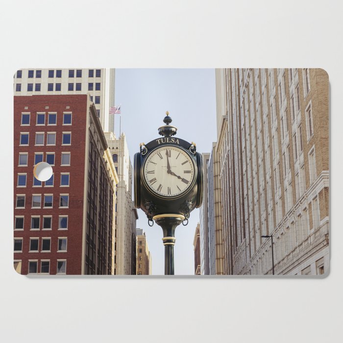 Downtown Tulsa Oklahoma Photography x Tulsa Centennial Clock  Cutting Board Gallery Image 1