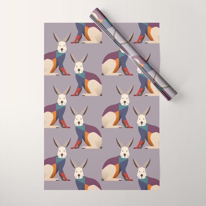 European Hare Wrapping Paper Gallery Image 1