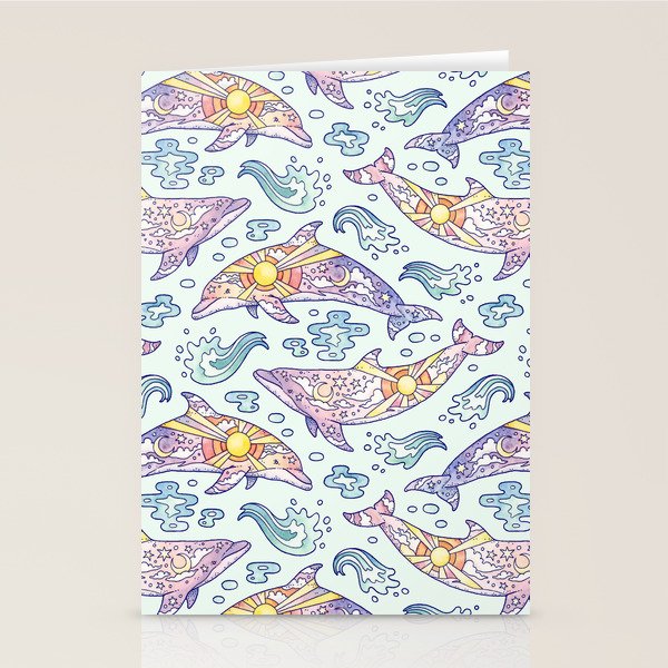 Daybreak Dolphins Stationery Card Gallery Image 1