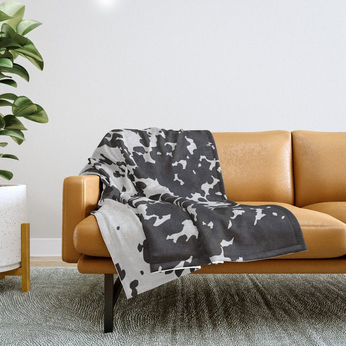 Southwestern Cowhide Animal Print Throw Blanket Gallery Image 1