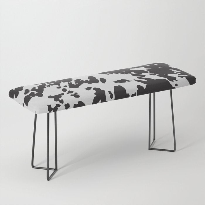 Southwestern Cowhide Animal Print Bench Gallery Image 1