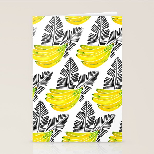 Banana Bunch - Yellow & Black Palette Stationery Card Gallery Image 2