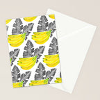 Banana Bunch - Yellow & Black Palette Stationery Card Gallery Image 2