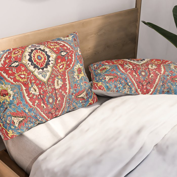 Qashqaâi Kashkuli Fars Southwest Persian Rug Print Pillow Sham Gallery Image 2