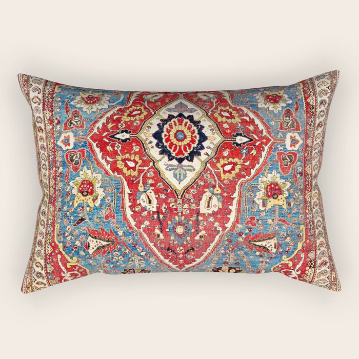 Qashqaâi Kashkuli Fars Southwest Persian Rug Print Rectangular Pillow Gallery Image 1