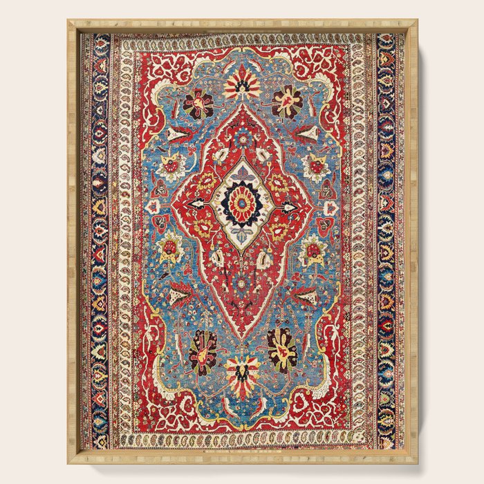 Qashqaâi Kashkuli Fars Southwest Persian Rug Print Serving Tray Gallery Image 1