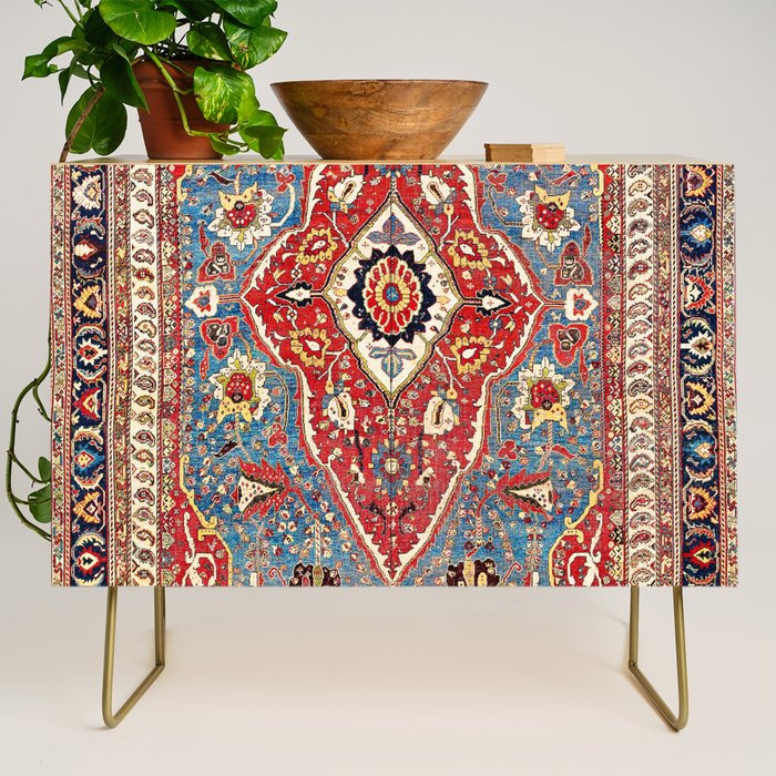 Qashqaâi Kashkuli Fars Southwest Persian Rug Print Credenza Gallery Image 1