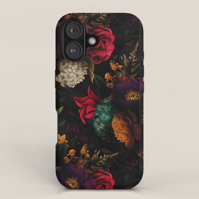 Midnight Hours Dark Vintage Flowers Garden iPhone Case Gallery Image 1