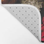 Midnight Hours Dark Vintage Flowers Garden Bath Mat Gallery Image 2
