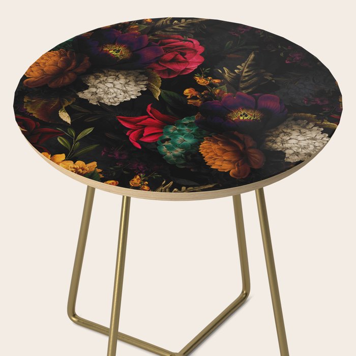 Midnight Hours Dark Vintage Flowers Garden Side Table Gallery Image 2