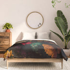 Midnight Hours Dark Vintage Flowers Garden Comforter Gallery Image 3