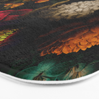 Midnight Hours Dark Vintage Flowers Garden Bath Mat Gallery Image 3
