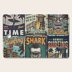Vintage Surfing Poster Cutting Board Gallery Image 1