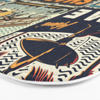 Vintage Surfing Poster Bath Mat Gallery Image 3