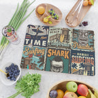 Vintage Surfing Poster Cutting Board Gallery Image 2