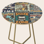 Vintage Surfing Poster Side Table Gallery Image 2