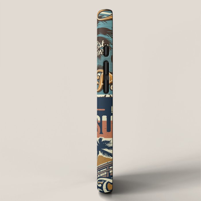 Vintage Surfing Poster iPhone Case Gallery Image 2