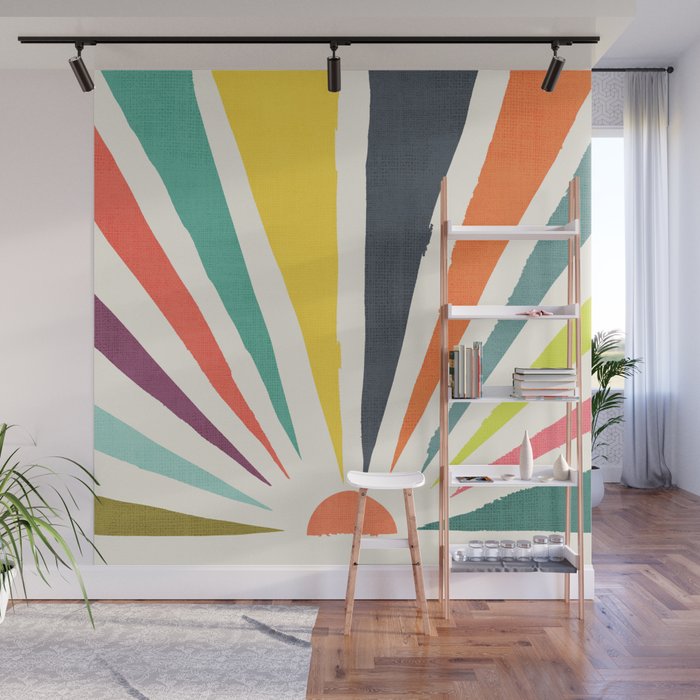 Rainbow ray Wall Mural Gallery Image 1