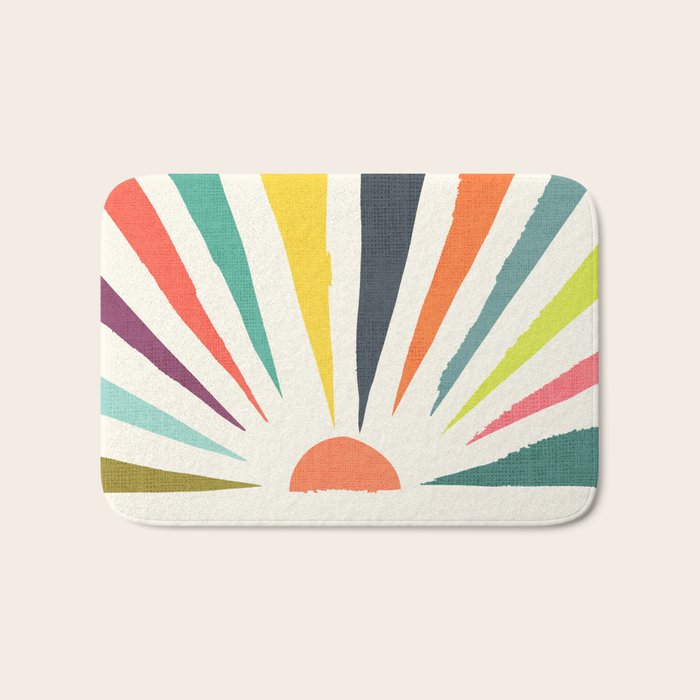 Rainbow ray Bath Mat Gallery Image 1