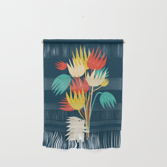 Hedgehog with flowers Wall Hanging Gallery Image 1