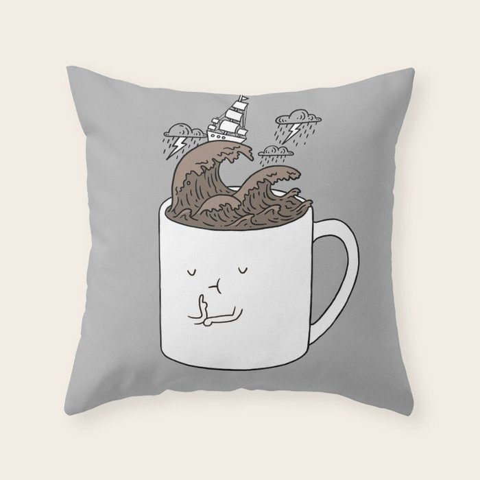 Brainstorming Coffee Mug Throw Pillow Gallery Image 6