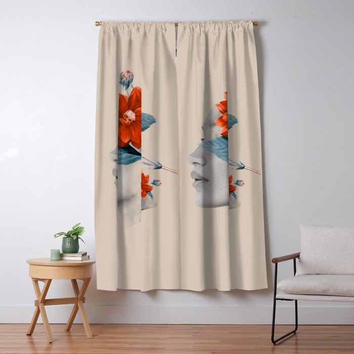 Minimal Collage Floral Portrait Window Curtain Gallery Image 5