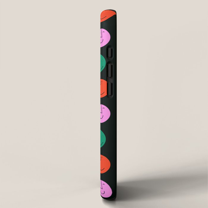 Colorful diverse people face cartoon pattern iPhone Case Gallery Image 2