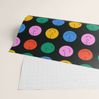 Colorful diverse people face cartoon pattern Wrapping Paper Gallery Image 2