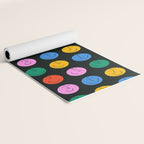 Colorful diverse people face cartoon pattern Yoga Mat Gallery Image 2