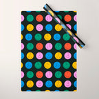Colorful diverse people face cartoon pattern Wrapping Paper Gallery Image 1