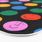 Colorful diverse people face cartoon pattern Bath Mat Gallery Image 3