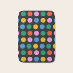 Colorful diverse people face cartoon pattern Bath Mat Gallery Image 1