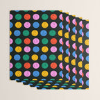 Colorful diverse people face cartoon pattern Wrapping Paper Gallery Image 3