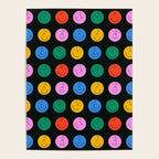 Colorful diverse people face cartoon pattern Poster Gallery Image 4