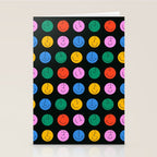 Colorful diverse people face cartoon pattern Stationery Card Gallery Image 2