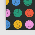 Colorful diverse people face cartoon pattern Poster Gallery Image 3