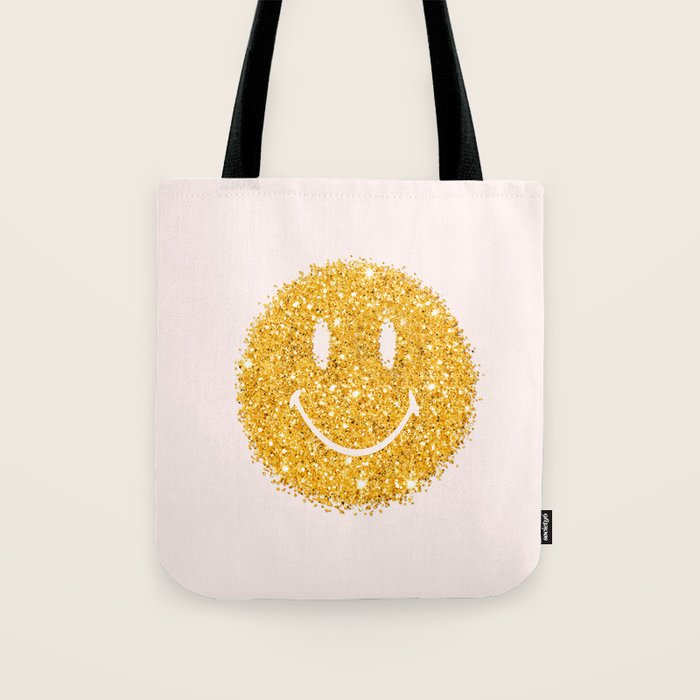 Happy Glitter Tote Bag Gallery Image 1