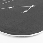 Libra Zodiac Star Constellation Line Art Grey Bath Mat Gallery Image 3