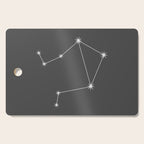 Libra Zodiac Star Constellation Line Art Grey Cutting Board Gallery Image 1