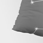 Libra Zodiac Star Constellation Line Art Grey Pillow Sham Gallery Image 4