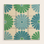 Retro Summer Daisies VI Wood Wall Art Gallery Image 1