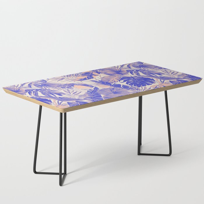 Blue and pink leafy jungle J Coffee Table Gallery Image 1